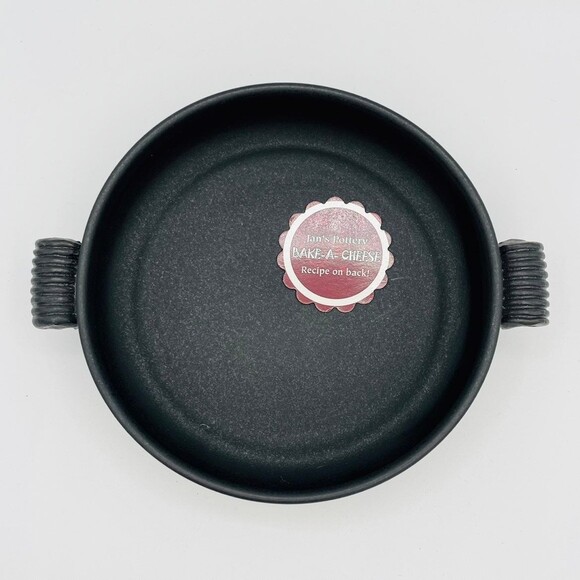 Black and white swirl glazed handmade baking dish by Jan's Pottery gouda recipe - Picture 4 of 9